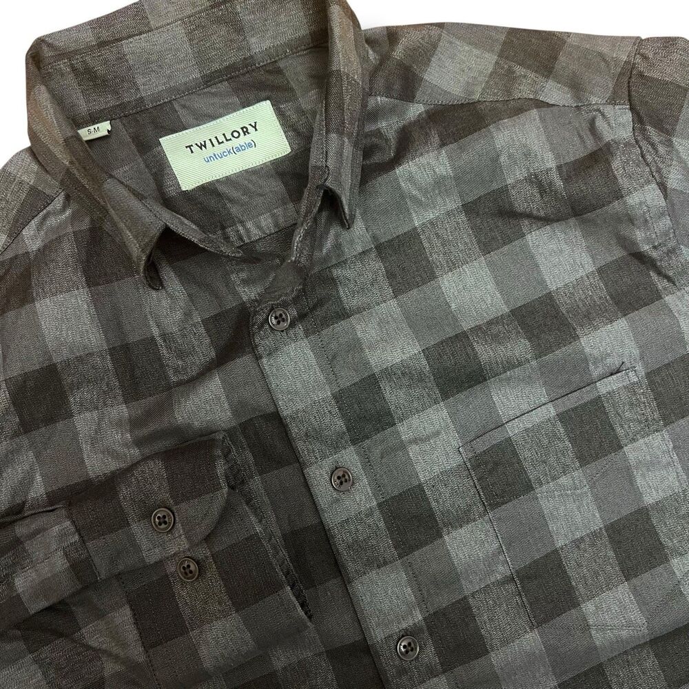 Twillory Shirt Men's Plaid Button Up S/M‎